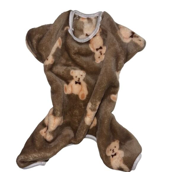 Puppy Teddy Bear Pajama, Brown, Small - Picture 2 of 5